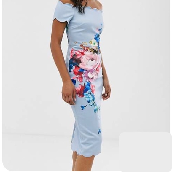 NWT Ted Baker Hailly Bardot Dress in Raspberry Ripple Size 3 US Size 8 - Picture 5 of 12